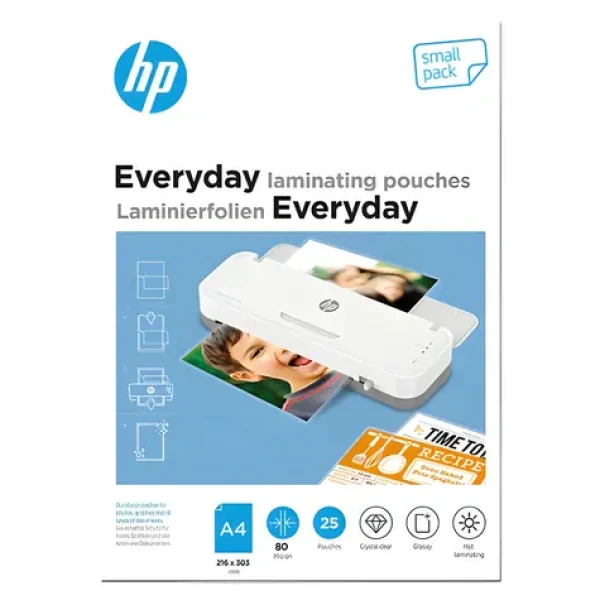 HP Everyday Laminovacie fólie A4 80 mic / Laminovacie fólie / lesklé / 25 ks (9153)