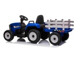 Mamido Mamido Elektrický traktor s vlečkou T2 modrý 12V7Ah EVA kolesá