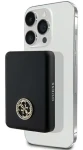Guess MagSafe 4G Strassed Metal Logo čierna / Powerbanka / 5000 mAh / 15W (GUPBM5AL4DMK)
