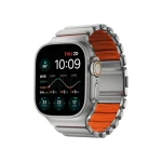 Nomad Stratos Band FKM remienok pre Apple Watch 49mm/Ultra strieborná/oranžová (NM011123858)