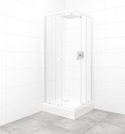 SAT - Set sprchovacieho kúta a vaničky, štvorec 80x80 cm Multi Basic SIKOBKMUQ80CH0 SIKOBKMUQ80CH0