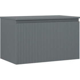 MEXEN/S - Rivel kúpeľňová skrinka pod umývadlo 80 cm s doskou, 1 šuplík, reliéf, grafit mat 91A20-08047-1-BFC66