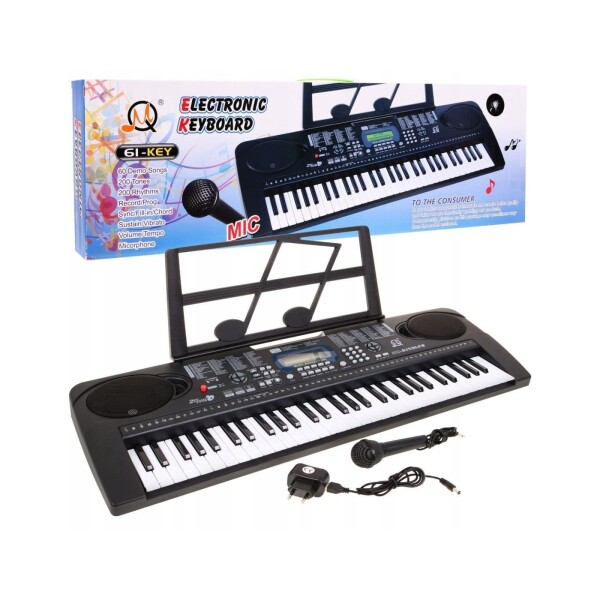 Mamido Mamido Detský keyboard s mikrofónom stojanom USB MP3 MQ6159UFB