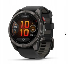 Garmin Garmin fēnix 8 Pro – 51 mm, AMOLED, Sapphire, Carbon pilkas DLC titanium with Juodas/pebble pilkas silicone band