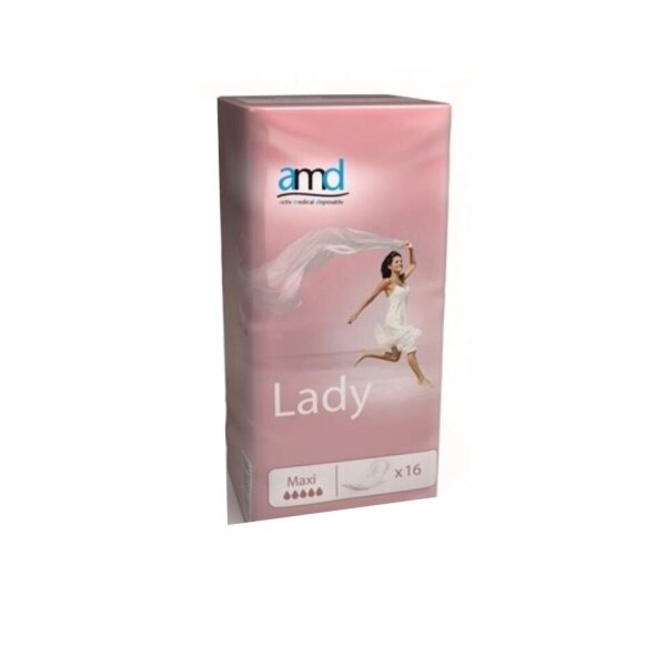 AMD Lady maxi inkontinenčné vložky pre ženy 8,5 x14,1 cm nasiakavosť 800 ml 16 ks