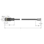 Turck RKC4.5T-5/TXL pripojovací kábel pre senzory - aktory, 6625507, piny: 5, 5 m, 1 ks; 6625507