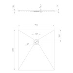 POLYSAN - TRENECA sprchová vanička z liateho mramoru s možnosťou úpravy rozmeru 100x90cm, biela matná 84306.11