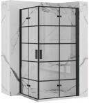 REA/S - Sprchovací kút MOLIER dvere/dvere 80X80 BLACK MOLDD080080B