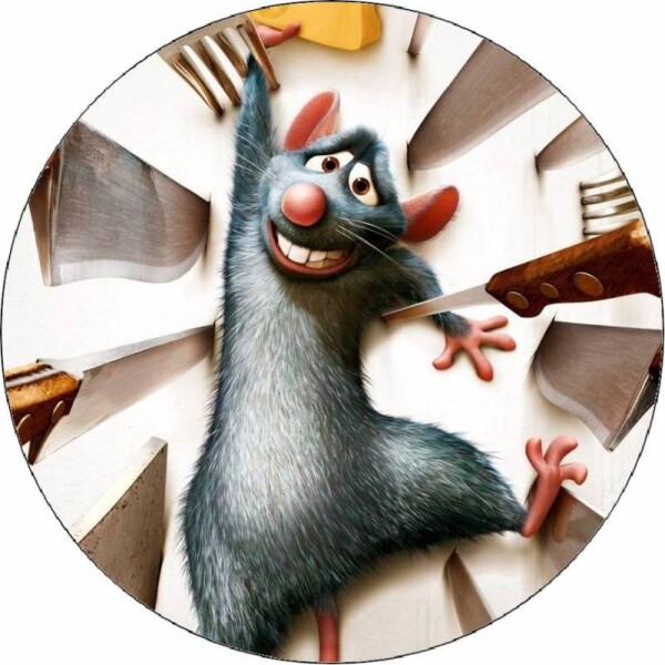 Jedlý papier Ratatouille Remi a nože 19,5 cm - Pictu Hap - Pictu Hap