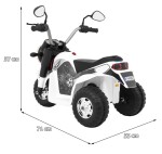 Mamido Detská elektrická motorka Minibike biela