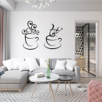 Veselá Stena Samolepka Horúci čaj Farba: růžová, Veľkosť: 80 x 57 cm