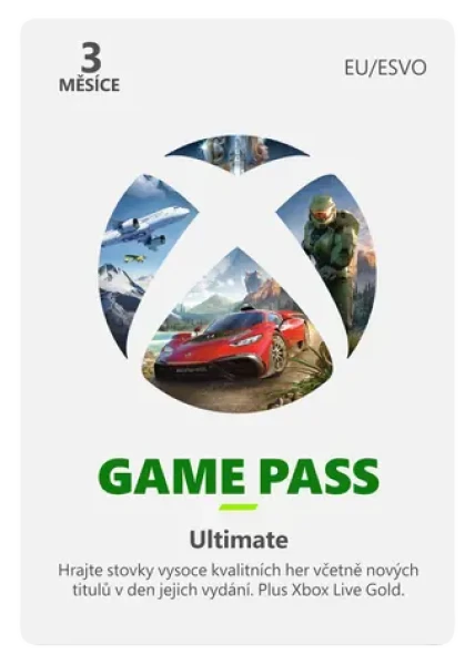 Microsoft Game Pass Ultimate 3M / prístup na 3 mesiace / fyzická licencia (QHX-00006.promo)
