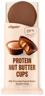 Vilgain Protein Nut Butter Cups – Arašidové maslo v mliečnej čokoláde 42 g (2 x 21 g)