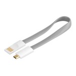 PremiumCord Kábel micro USB, AB 0,2m magnetický, farba šedá (8592220011550)