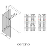 CERANO - Sprchová zástena Walk-in Onyx Corner Cube Ľ/P - 8 mm - hranatá vzpera - čierna matná, bronzové sklo - 60x60x200 CER-688273