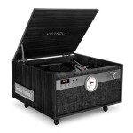 Victrola VTA-830SB-BLK-INT Century čierna / Gramofón / 3 rýchlostné / BT / RCA / 3.5mm jack (5060647651145)