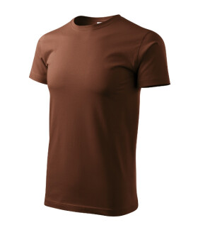 Ťažké nové tričko unisex čokoládové XS