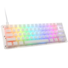 Ducky One 3 Aura Mini Cherry MX-Blue biela / herná klávesnica / podsvietená / mechanická / drôtová USB-C / US (DKON2161ST-CUSPDAWWWWC1)