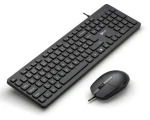 C-tech KBM-105 čierna / Drôtový set klávesnice a myši / CZ/SK / USB / 105 kláves / 1200DPI (KBM-105-BL)