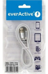 EverActive CBS-1MW biela / dátový kábel USB - Micro USB / 1m / 2.4A (CBS-1MW)