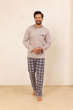 PÁNSKE PYŽAMO 488 J/25 Béžová L