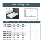 H K - Trostenný sprchovací kút HARMONY U3 70x110x70cm L/P variant vrátane sprchovej vaničky z liateho mramoru SE-HARMONYU311070/THOR-11070