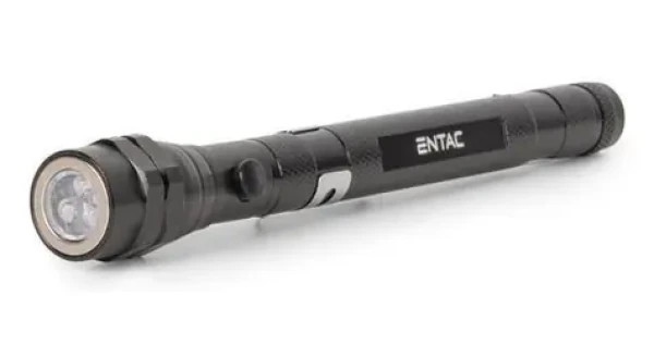 Entac svietidlo s teleskopickým krkom čierna / Svietidlo / LED 1W / 30 lm / 4X LR44 / IP44 (EFL-1W-FLEX-ALU)