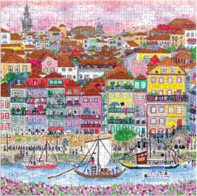 Galison Štvorcové puzzle Farby Porta