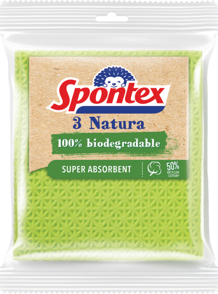 Spontex Natura houbová utěrka 3ks