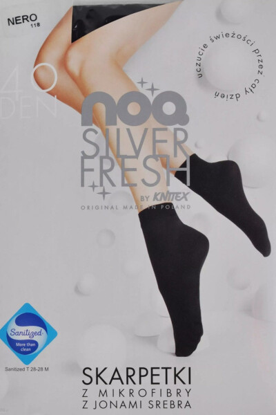 Ponožky z mikrovlákna s iónmi striebra nero UNI