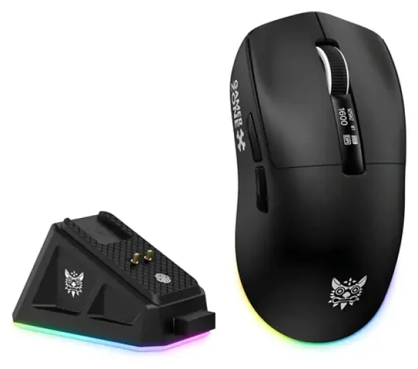 Onikuma DM07 čierna / Herná myš / Bezdrôtová / 2,4 GHz / RGB / 24000 DPI (DM07)