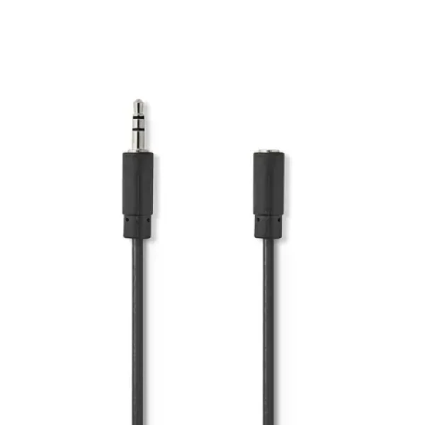 Nedis Stereo Audio kábel jack 3.5 mm (M) - jack 3.5 mm (F) 2.00 m čierna (CAGB22050BK20)