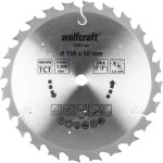 Wolfcraft 6345000 pílový kotúč 150 x 10 x 1.8 mm Počet zubov (na palec): 24 1 ks; 6345000