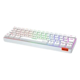 Meetion HESTIA biela / Herná klávesnica / mechanická / OUTEMU Blue / USB-C / US layout (MK005)