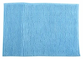 MSV CHENILLE kúpeľňová predložka 40 x 60 cm nebesky modrá / mikrovlákno / protišmyková