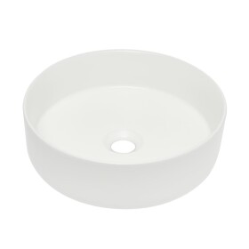 Umývadlo na dosku SAT Mood 36x36 cm biela matná bez otvoru pre batériu, bez prepadu SATM3636MW SATM3636MW