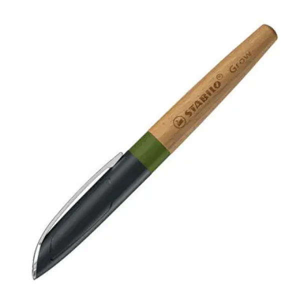 STABILO® Grow machovo zelené/dub - vr. bombičky s modrým zmizíkovateľným atramentom (5171/1-41)