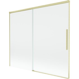 MEXEN/S - Rox vaňová zástena 2-krídlová posuvná 180 x 150, transparent, zlatá kartáčovaná 8C9-180-001-55-00