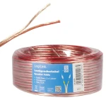 LogiLink reproduktorový kábel priehľadný / Audio kábel / 10 m / 2x 1,5 mm2 (CA1079)