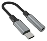 FIXED Link Space Gray / Redukcia / USB-C na 3,5 mm jack / hliníkové telo / DAC (FIXA-CJ-GR)