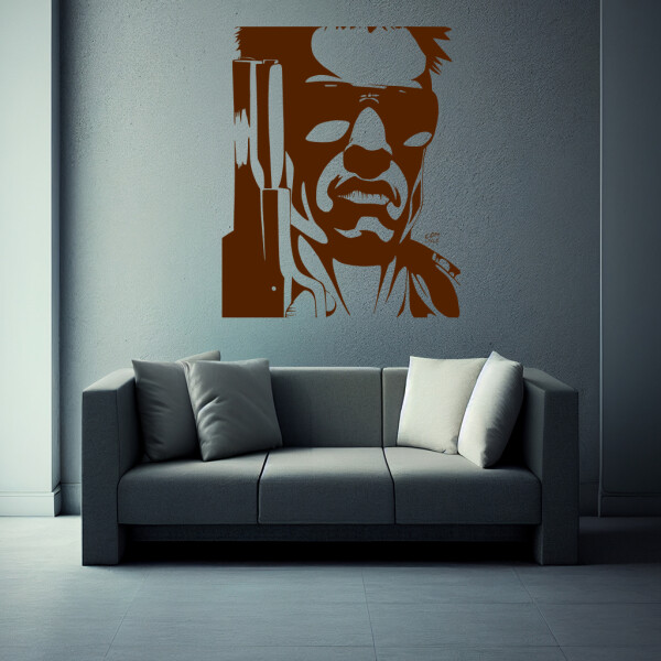 Veselá Stena Samolepka Terminátor Farba: hnedá, Veľkosť: 100 x 82 cm