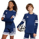 Detské tričko adidas Squadra 25 s dlhým rukávom námornícka modrá JJ0049 128 cm