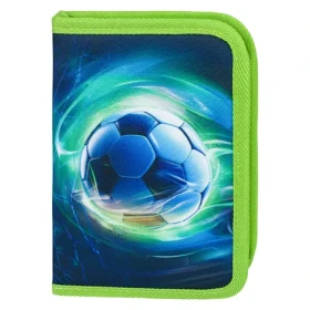 BAAGL Školský peračník jednoposchodový Futbal Lopta / 15 x 20 x 3 cm (A-34237)