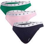 Tommy Hilfiger 3Pack tanga nohavičky UW0UW025210V3 Green/Pink/Black S