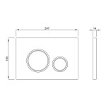SAPHO - SENTIMENTI závesné WC Rimless s podomietkovou nádržkou a tlačidlom Schwab, biela 10AR02010SV-SET5