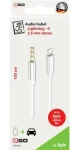 2GO biela / Audio kábel / 3,5 mm jack - Lightning / 1 m (797218)