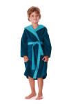 Detský župan Tampa duo s kapucňou 9159 petrol - Vestis dětské č.104