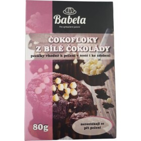 Čokoládové vločky na ozdobu a do pečiva biela čokoláda 80 g - Kovandovi - Kovandovi