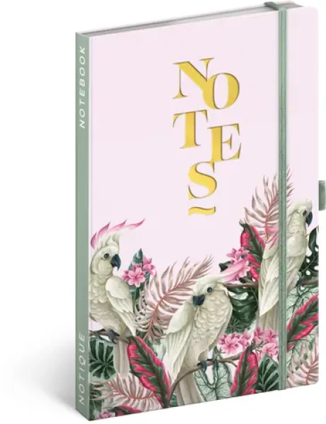 NOTIQUE Notes Kakadu, linajkový, 13 x 21 cm (A-34376)