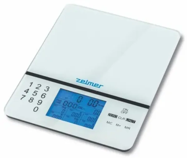 Zelmer ZKS1500 biela / Digitálna kuchynská váha / LCD / max. hmotnosť 5 kg (ZKS1500)